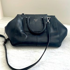 Matt and Nat Black Satchel Bag with Strap (can be worn as a crossbody)
